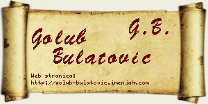 Golub Bulatović vizit kartica